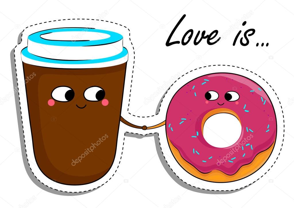 Love Is... In Love Food Sticker.