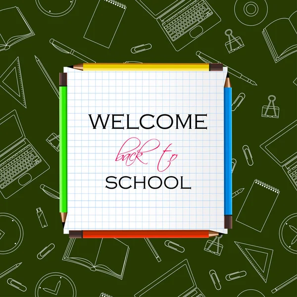 Välkommen tillbaka till skolan. — Stockfoto