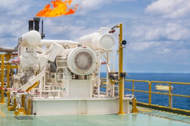 Gaz güçlendirici kompresör petrol ve doğal gaz merkezi işlem platformu sıkıştırmak Buhar kurtarma birimi için atık gaz ve swehttp://st3.depositphotos.com/8316944/12638/i/450/depositphotos_126389686-empty.jpet gaz kaybını azaltmak için geri normal işlem için gönderilen.