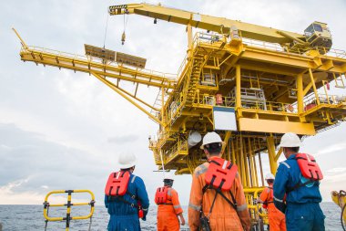 taşıma işçilerin offshore teçhizat için tekne. Endüstriyel. enerji. p