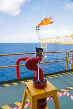 Petrol ve gaz işlem platfo yangın hidrant istasyonu yüksek basınç