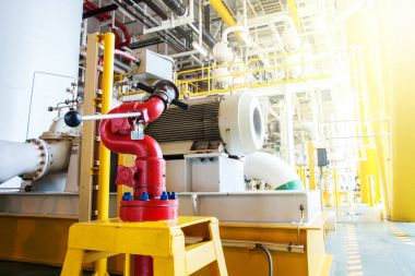 Petrol ve gaz işlem platfo yangın hidrant istasyonu yüksek basınç