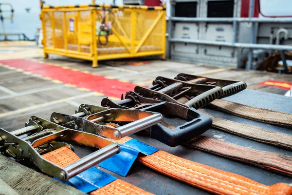 Heavy Duty Industriële Stof Sling Draad Slingers Set Met Kleurcodering — Stockfoto