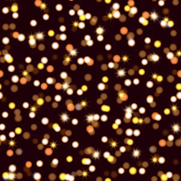 Fondo abstracto con luces y estrellas de Navidad. Vector — Archivo Imágenes Vectoriales