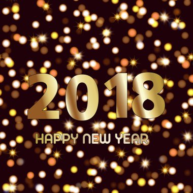 Mutlu yeni yıl arka plan ile ufuk ışık. Vektör