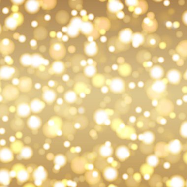 Altın nokta ve yıldız ile akmak altın arka plan. Vektör