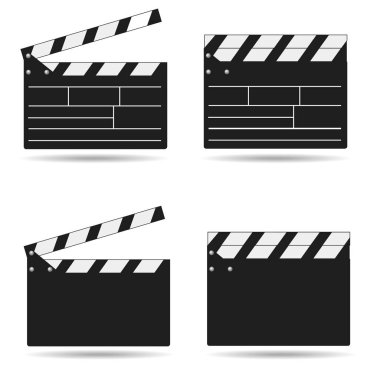 Gerçekçi clapper sinema. Vektör