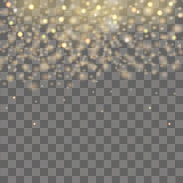 Espumantes de estrelas ou partículas brilhantes sobre fundo transparente. Vetor — Vetor de Stock