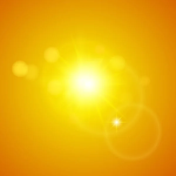 여름 태양, 빛, 렌즈 발 적으로 추상적인 배경. 벡터 — 스톡 벡터