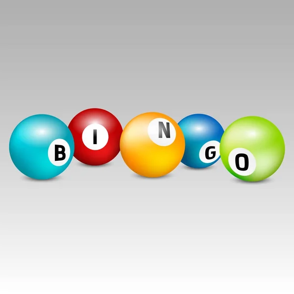 Bolas de lotaria Bingo. Vector bolas número de loteria definido colorido. Ilustração vetorial — Vetor de Stock