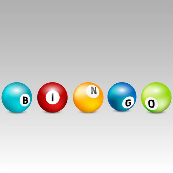 Bingo piyango topları. Vektör piyango numarası topları renkli ayarlayın. Vektör çizim — Stok Vektör