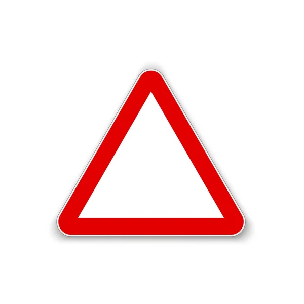 Atención o precaución símbolo de signo de triángulo. Vector — Vector de stock