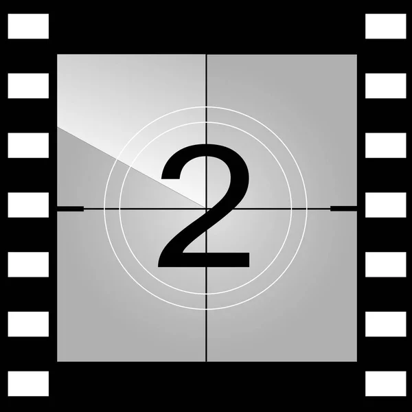 Alter Film-Countdown-Rahmen. Vektor — Stockvektor