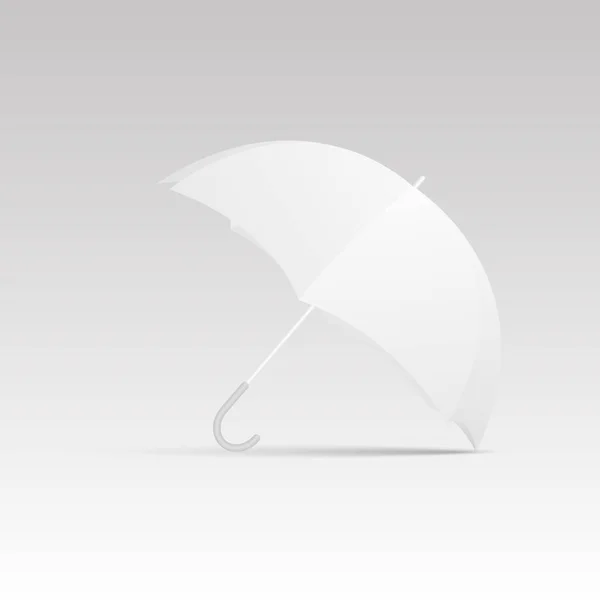 Paraguas blanco plantilla en blanco. Vector — Vector de stock