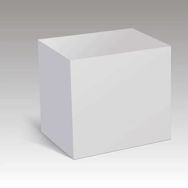 Modelo de caixa de papel ou papelão em branco. Ilustração vetorial . —  Vetores de Stock