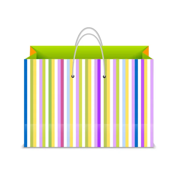 Shopping bag multicolore in carta. vettore — Vettoriale Stock