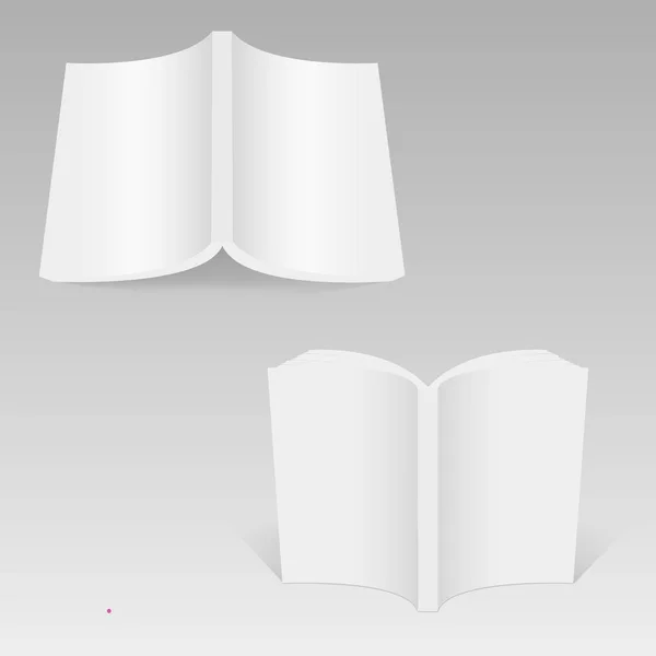 Modèle ouvert de livre, de magazine ou de brochure. vecteur — Image vectorielle