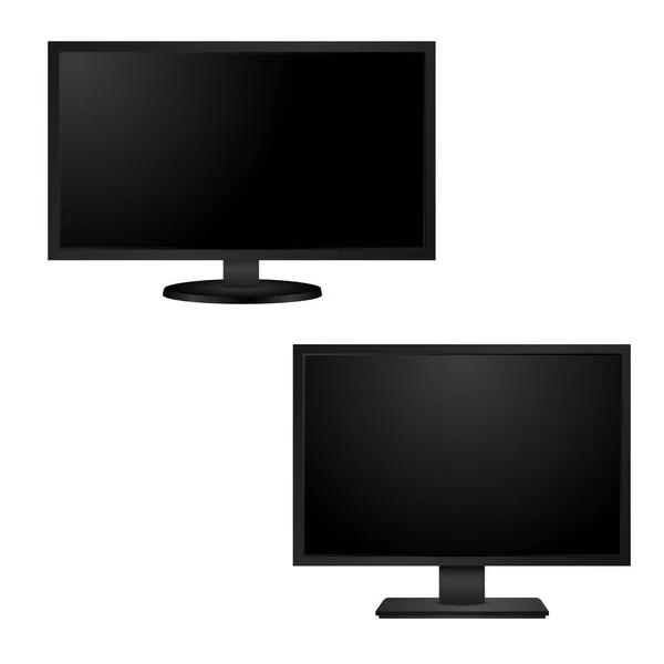 Blank monitor telewizor lub komputer. Wektor — Wektor stockowy