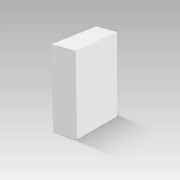 Blanco verticale papier doos. Vectorillustratie — Stockvector