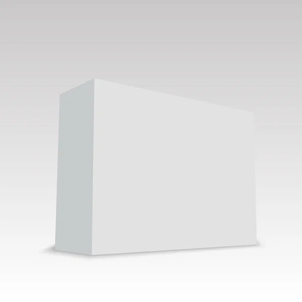 Caja de papel vertical en blanco. Ilustración vectorial — Vector de stock