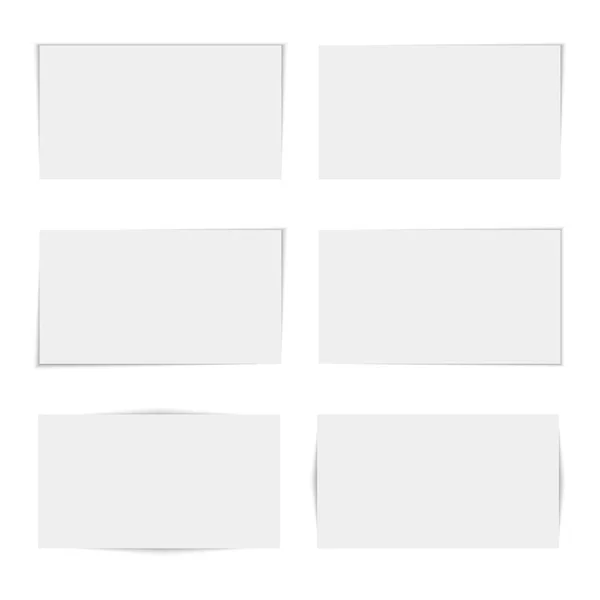 Collection of various white papers, ready for your message. Vector illustration — Stock Vector