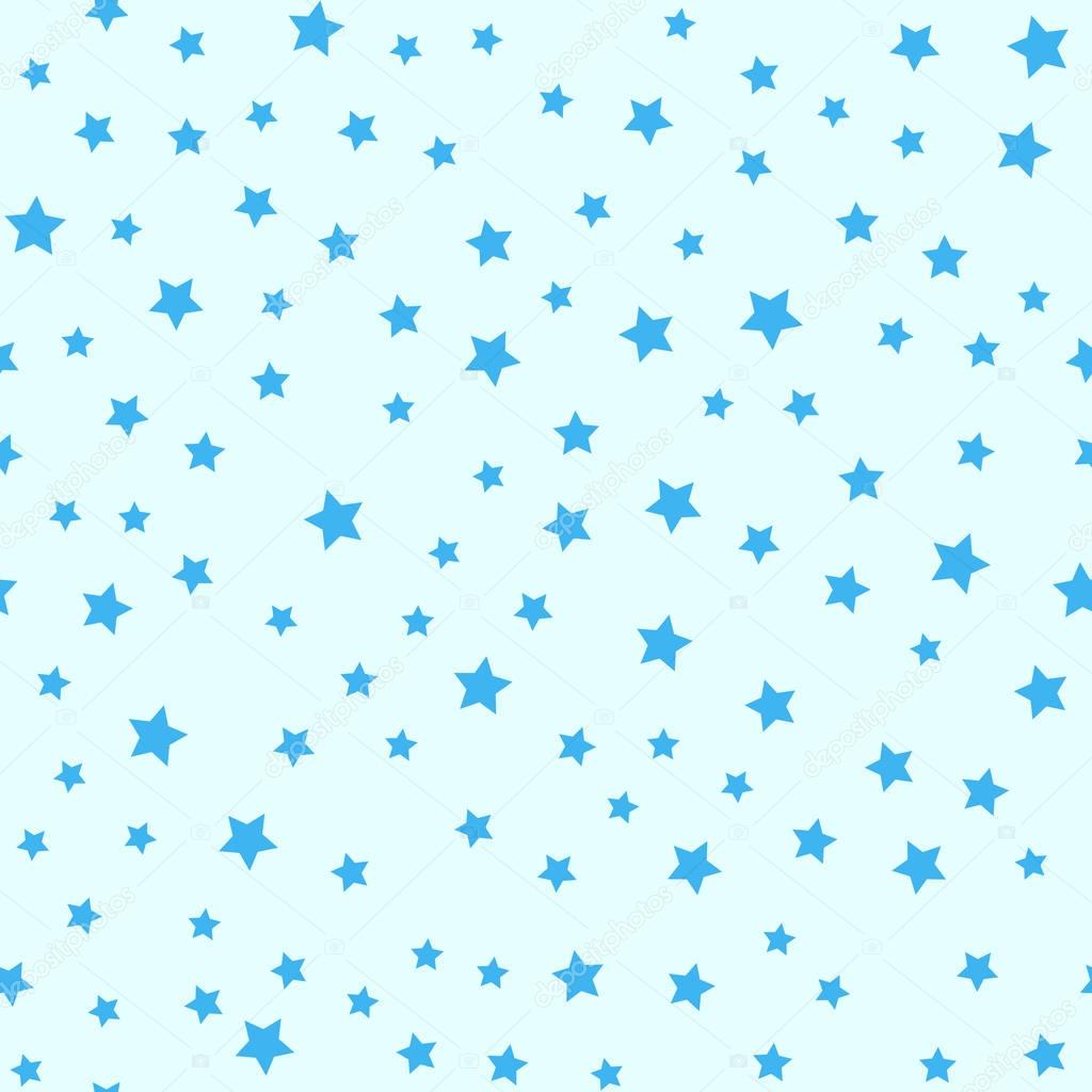 Background: baby blue stars | Seamless pattern with light blue stars