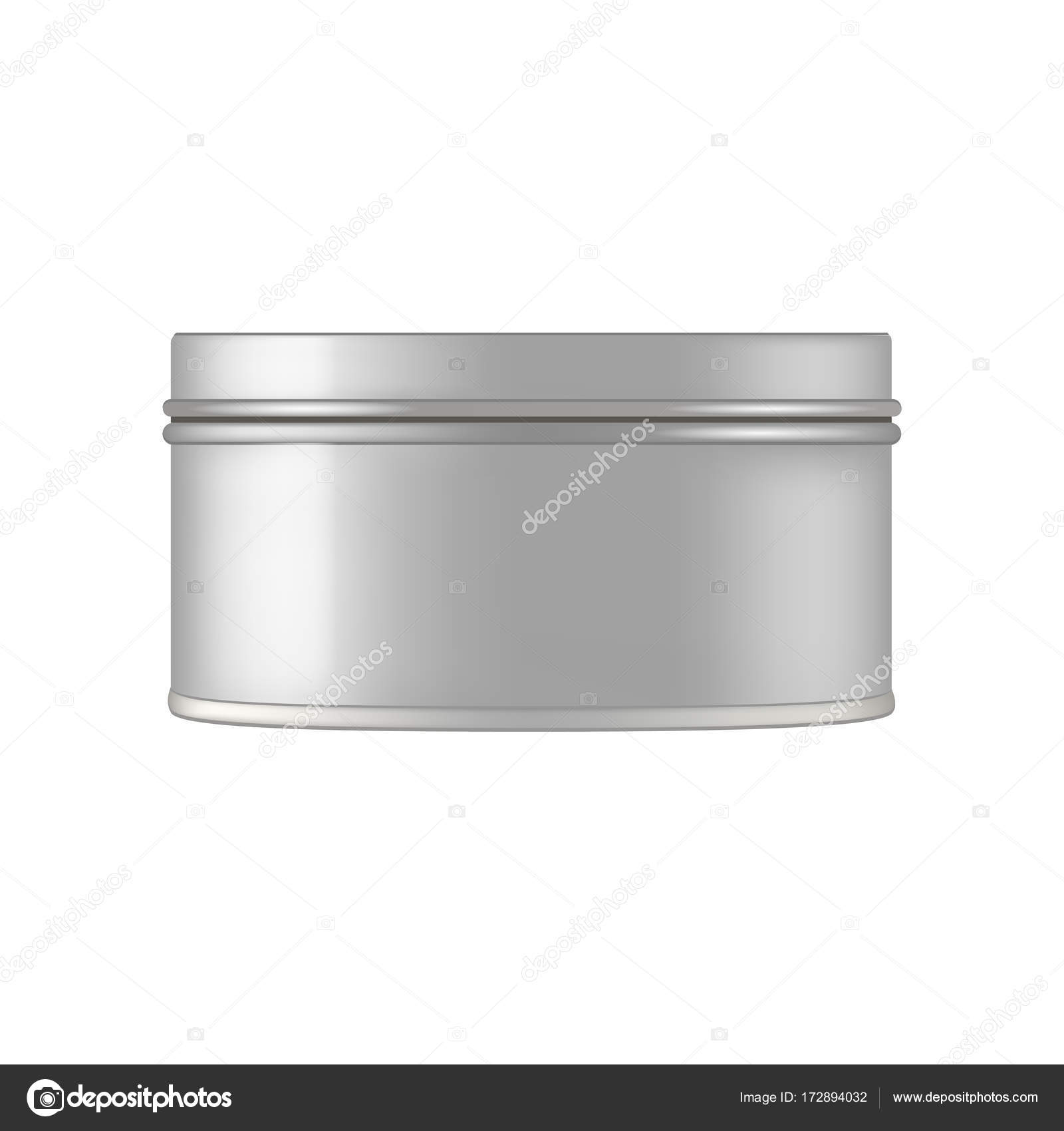 Download Metal Cosmetic Jar For Cream Scrub Gel Powder Vecto Mockup Vector Image By C Azfree Vector Stock 172894032