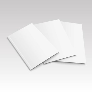 Gerçekçi boş kapalı dergisi mockup şablonu. Vektör.