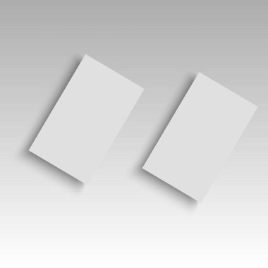 Yumuşak gölgeler ile boş kartvizit yığını. Vektör.