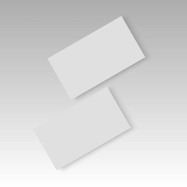 Yumuşak gölgeler ile boş kartvizit yığını. Vektör.