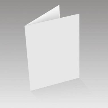 Açık dergi, günlük, kitapçık, kartpostal, el ilanı, kartvizit veya broşür kadar alay et. Vektör çizim