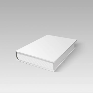 Perspektif görünümü Tasarım için boş kapak kitap. Vektör