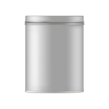 Krem, bodur, jel, toz metal kozmetik kavanoz. Vecto mockup