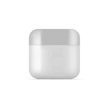  Plastik kozmetik kavanoz krem, bodur, jel, toz. Vecto mockup