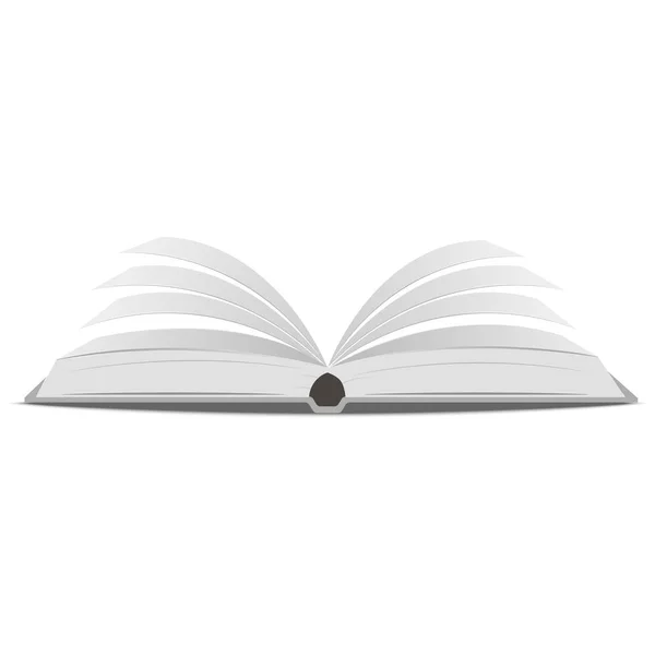 Lege pagina's van geopende boek. Mock up geopende boek met bladen. Vector — Stockvector
