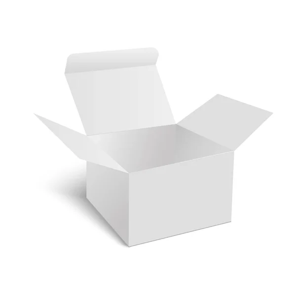 Opened White Modern Software Package Box (engelsk). Pakkeskrin. Vektor – stockvektor