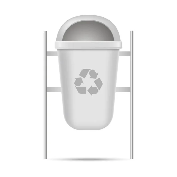 En blanco de la papelera de reciclaje de basura o basura. Vector — Vector de stock