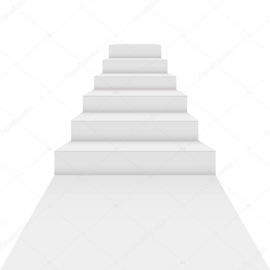 White podium stairs Vector illustration