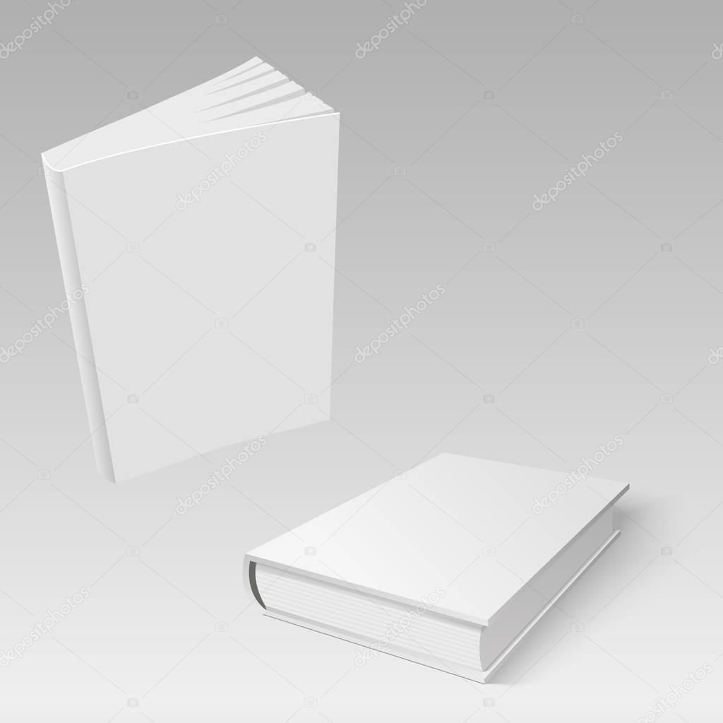 Blank of book for your design. Mock up. Vector