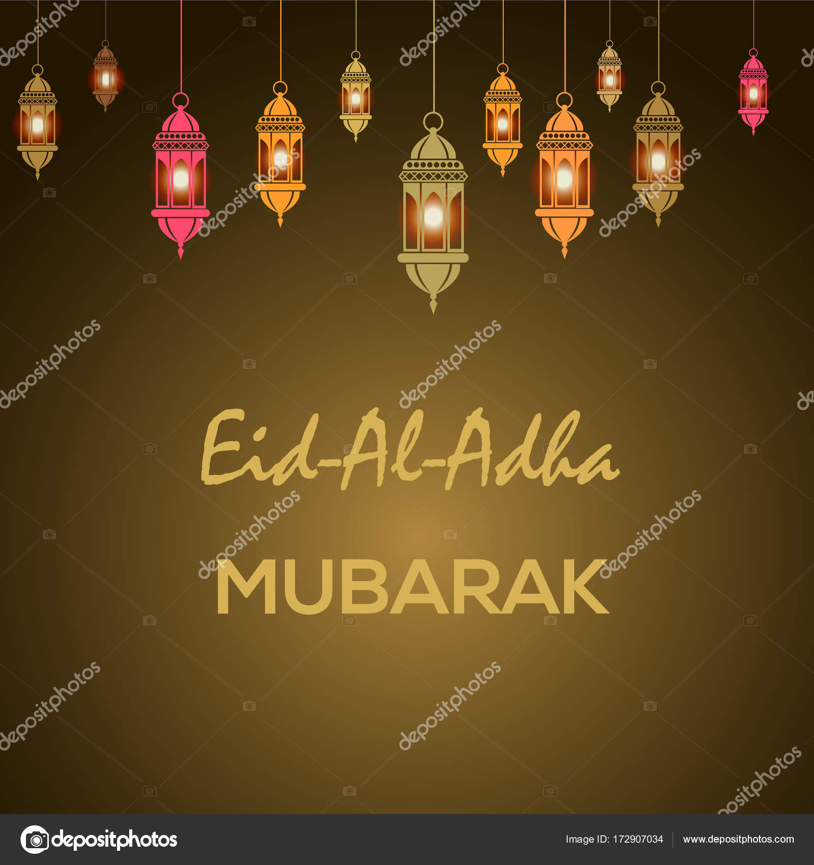 Islamic Festival Of Sacrifice Eid Al Adha Mubarak Greeting Card Vector Background Stock Vector C Azfree