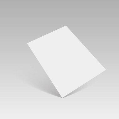 Düşen boş beyaz kartvizit şablonu vektör. Vektör