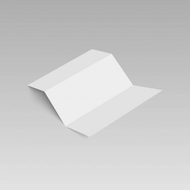 Üç katlı beyaz şablon kağıt. Vektör çizim