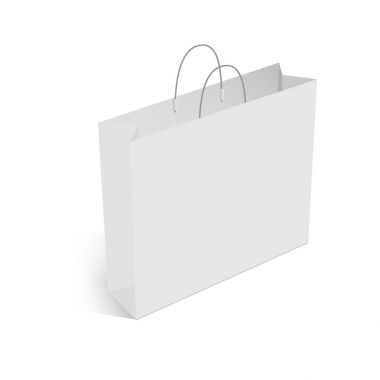 Kolu mockup ile alışveriş çanta boş. Vektör