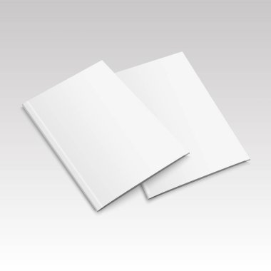 Gerçekçi boş kapalı broşür mockup şablonu. Vektör