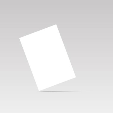 Düşen gerçekçi kartvizit şablonu. El ilanı mockup. Vektör çizim.