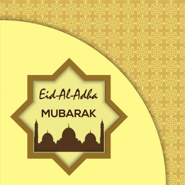 İslam kurban Festivali Eid Al Kurban Bayramı mübarek tebrik kartı vektör arka plan
