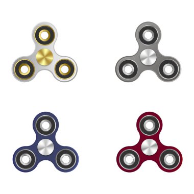 Gerçekçi spinners kümesi. Vektör