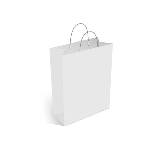 Blank of shopping bag with handle mockup. Vecteur — Image vectorielle