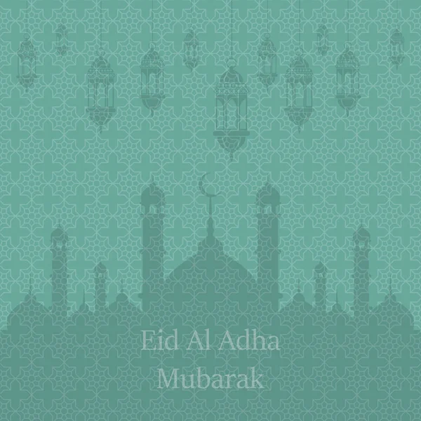 İslam kurban Festivali Eid Al Kurban Bayramı mübarek tebrik kartı vektör arka plan