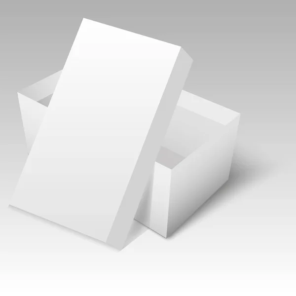 Plantilla de caja de zapatos en blanco para su diseño. Vector — Vector de stock